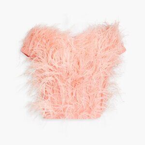 Cult Gaia Sosha Feather Crop Top